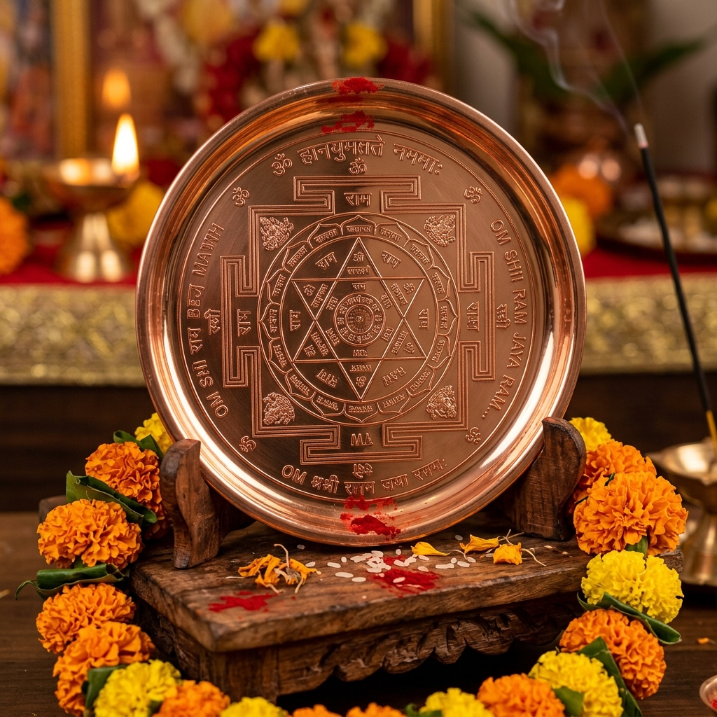 Shri Hanuman Yantra (Pure Copper)