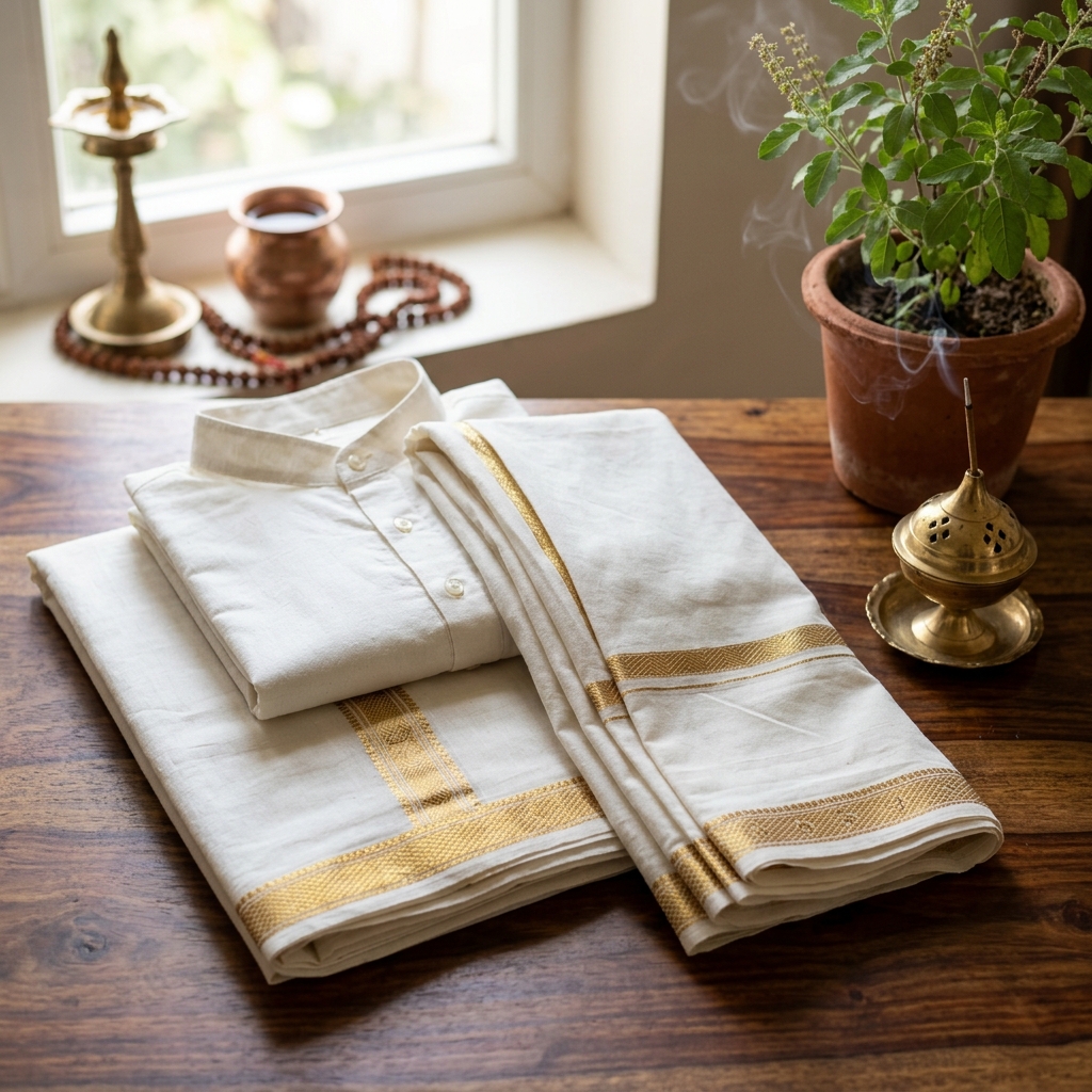 Pure Khadi Cotton Dhoti Kurta Set